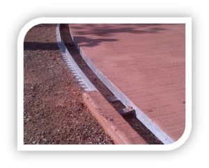 Road Edge aluminium with concrete detail Ireland