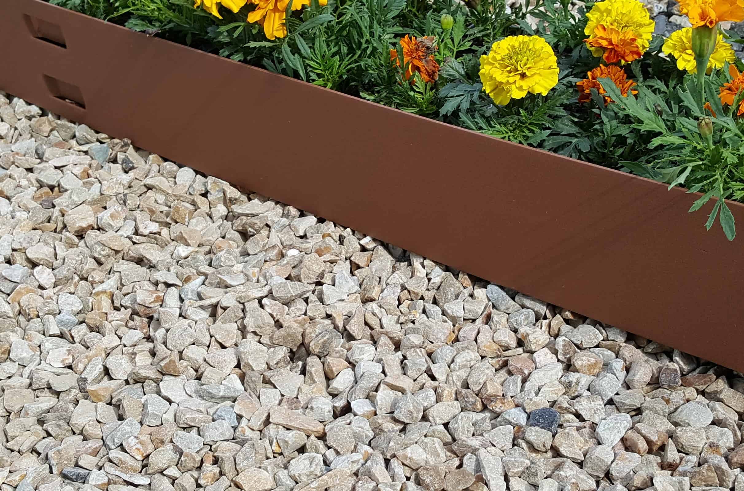 thumbnail image 2 of GNEE 6-Pack Corten Steel Garden Edging – 40"L X 8"H Each, Pre-Rusted, Rustic Lawn Border 2 of 5