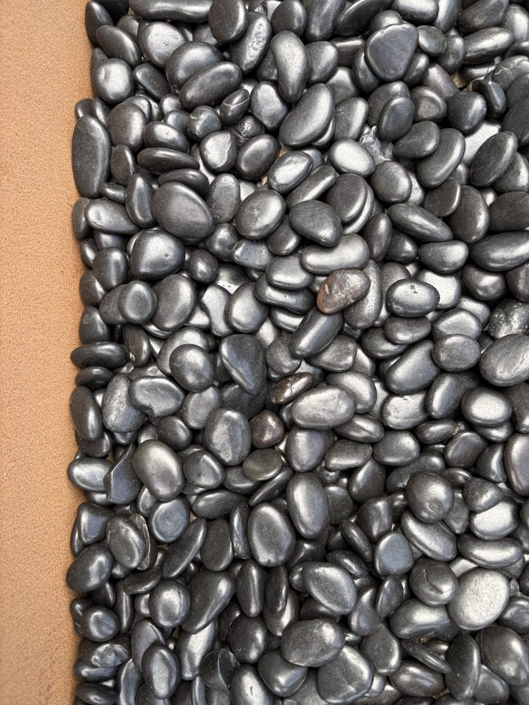 Black polished pebble